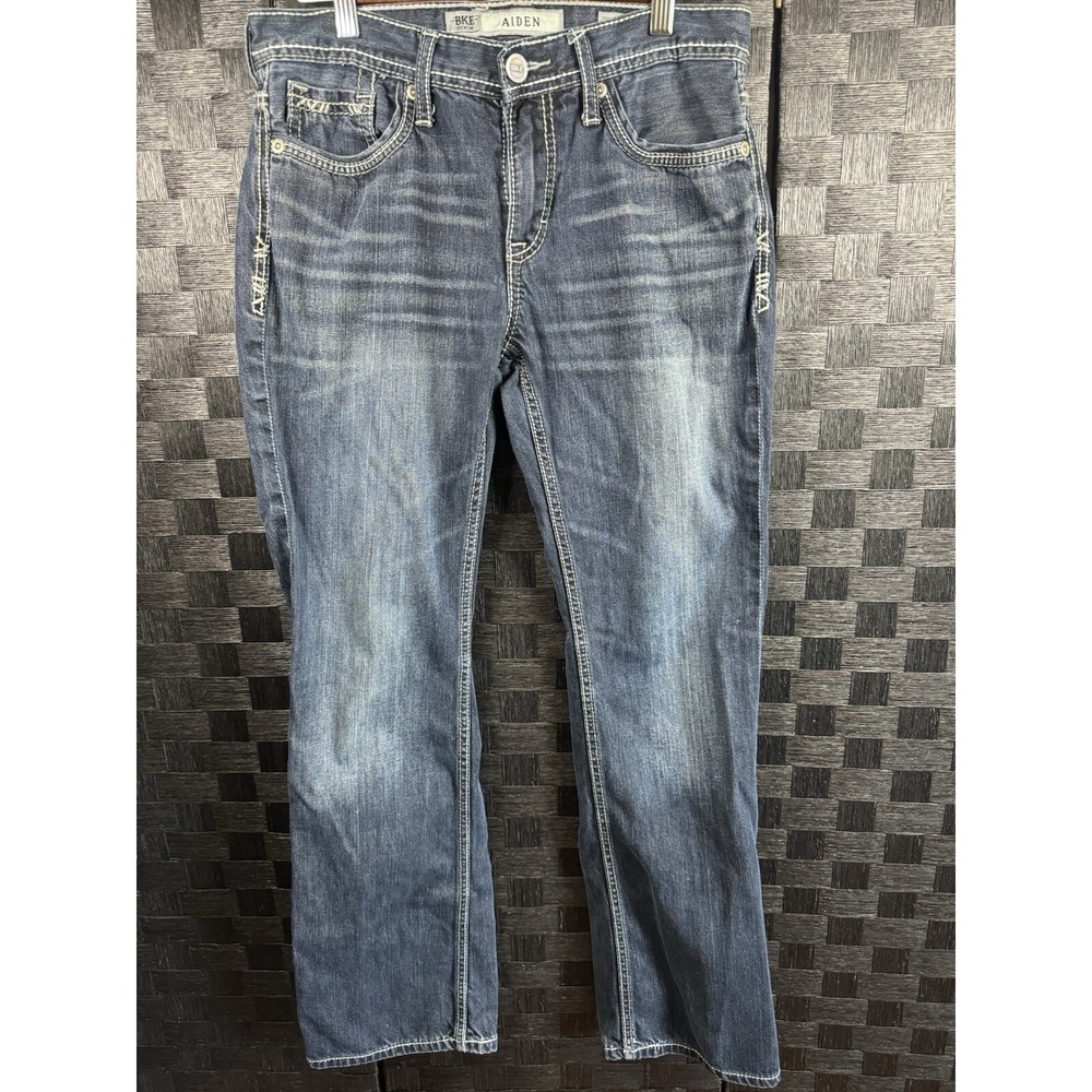 BKE The Buckle Men's Sz 30R Aiden Bootleg Stretch Medium-Wash Denim Jeans